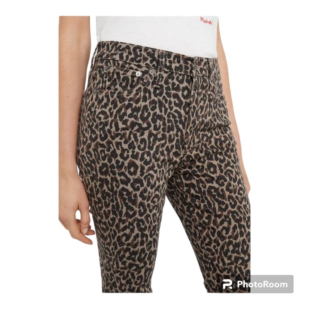 J CREW 10” High-rise Leopard print Toothpick Skinny Jean NEW Sz 27